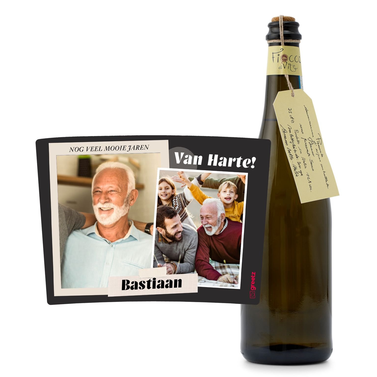 Prosecco Toso Van harte met eigen naam 750ml Toso Fiocco di Vite Prosecco Frizzante