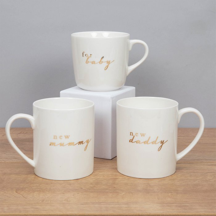 New Mummy, Daddy & Baby Mug Set