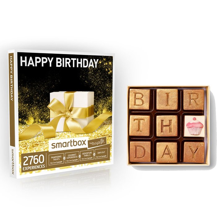 Happy Birthday Gift Experience and Chocolate Gift Set