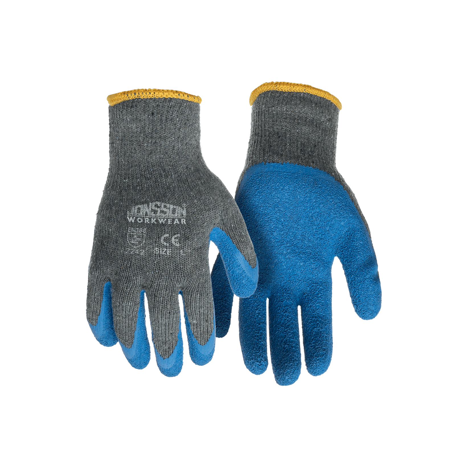 Shop for Jw Polyester Palm Crinkle Latex Gloves | Jonsson Workwear