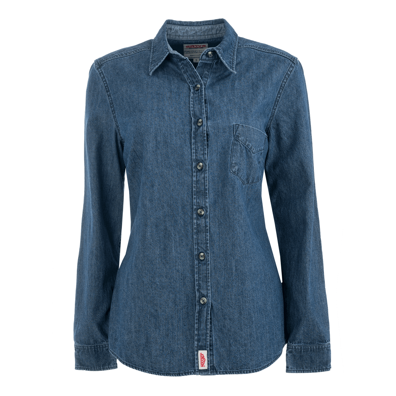 アウトレット福袋 Denim Sleeve Long Women's Shirt Workwear Jonsson | Clothing
