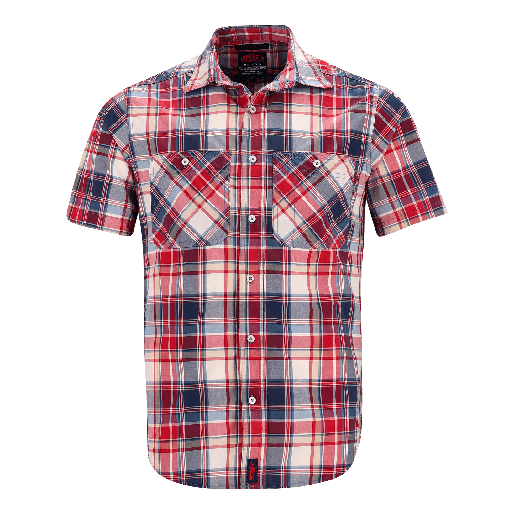 【激安大特価!】 Cotton Yarn Dyed Short Sleeve Shirt | Jonsson Workwear Clothing