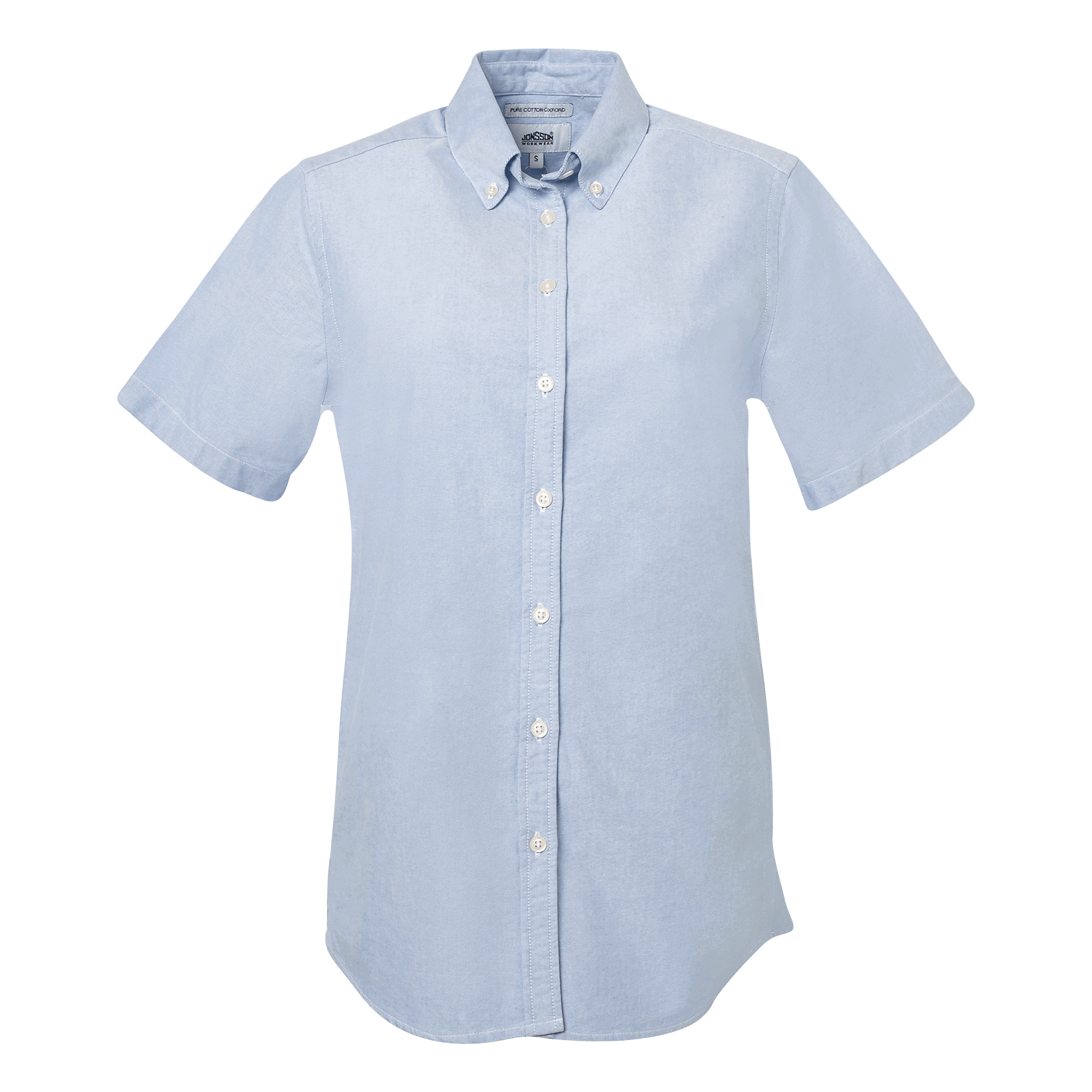 Work Made Short Sleeve Blue Button-Up