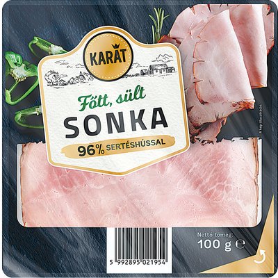 KARÁT FŐTT,SÜLT SONKA 100G 96% termékképe