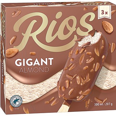 RIOS GIGANT MANDULÁS JÉGKRÉM TRIOPACK termékképe