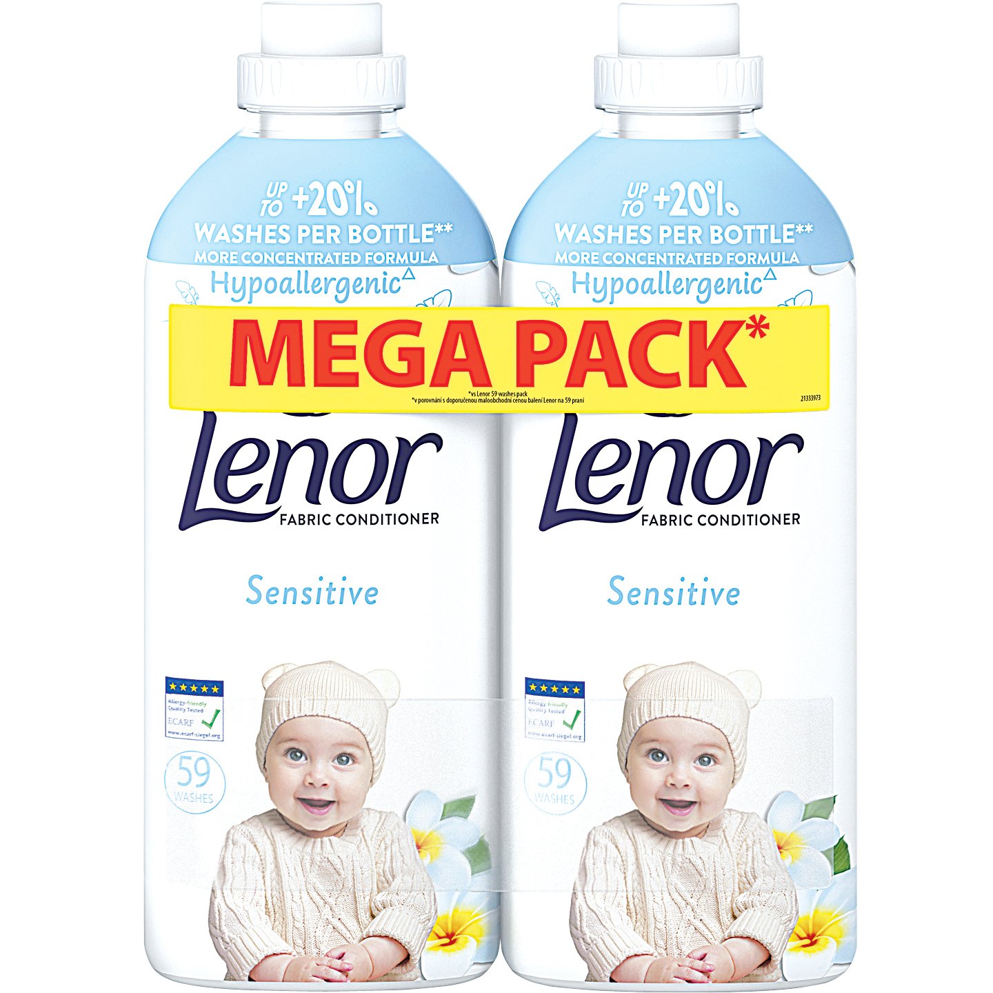 Lenor Sensitive öblítő Duopack