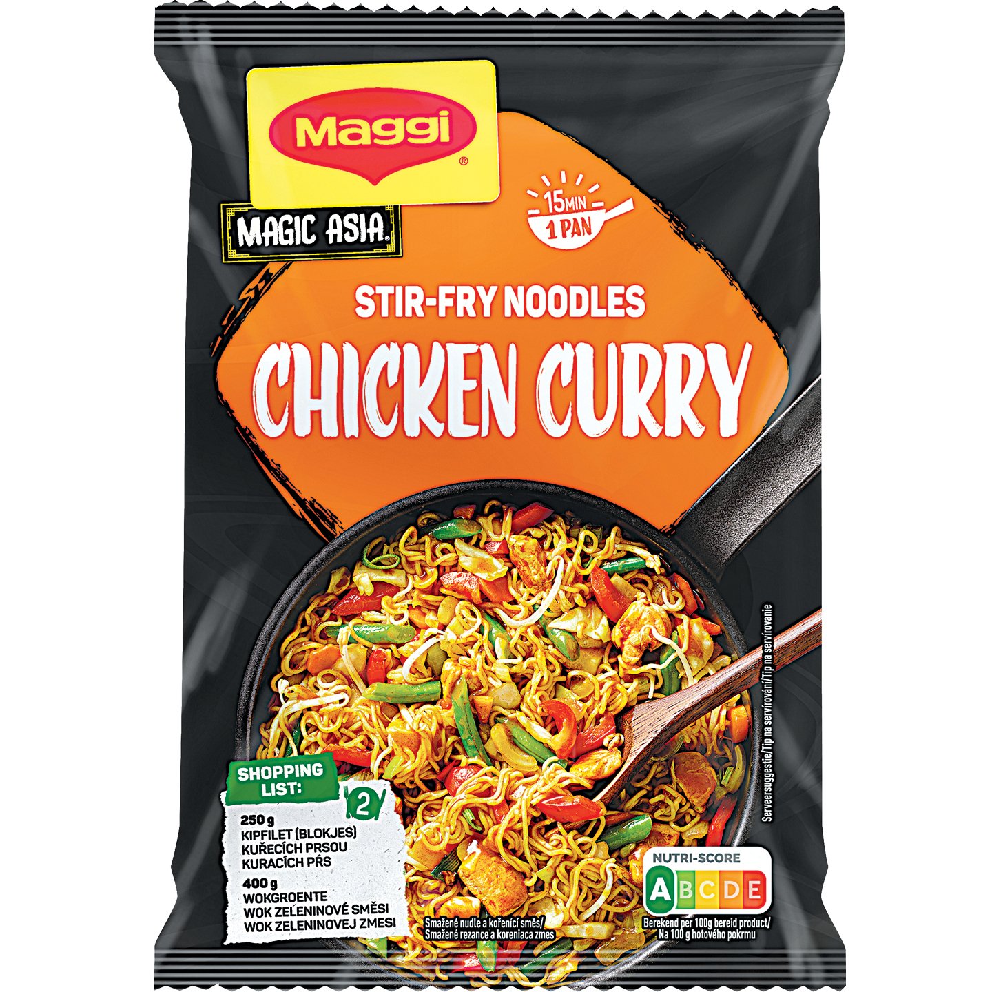 Maggi Magic Asia Currys Csirke ízű Pirított Tészta