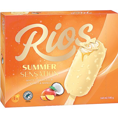 RIOS KÓKUSZ-MANGÓ ÍZŰ JÉGKRÉM MULTIPACK termékképe