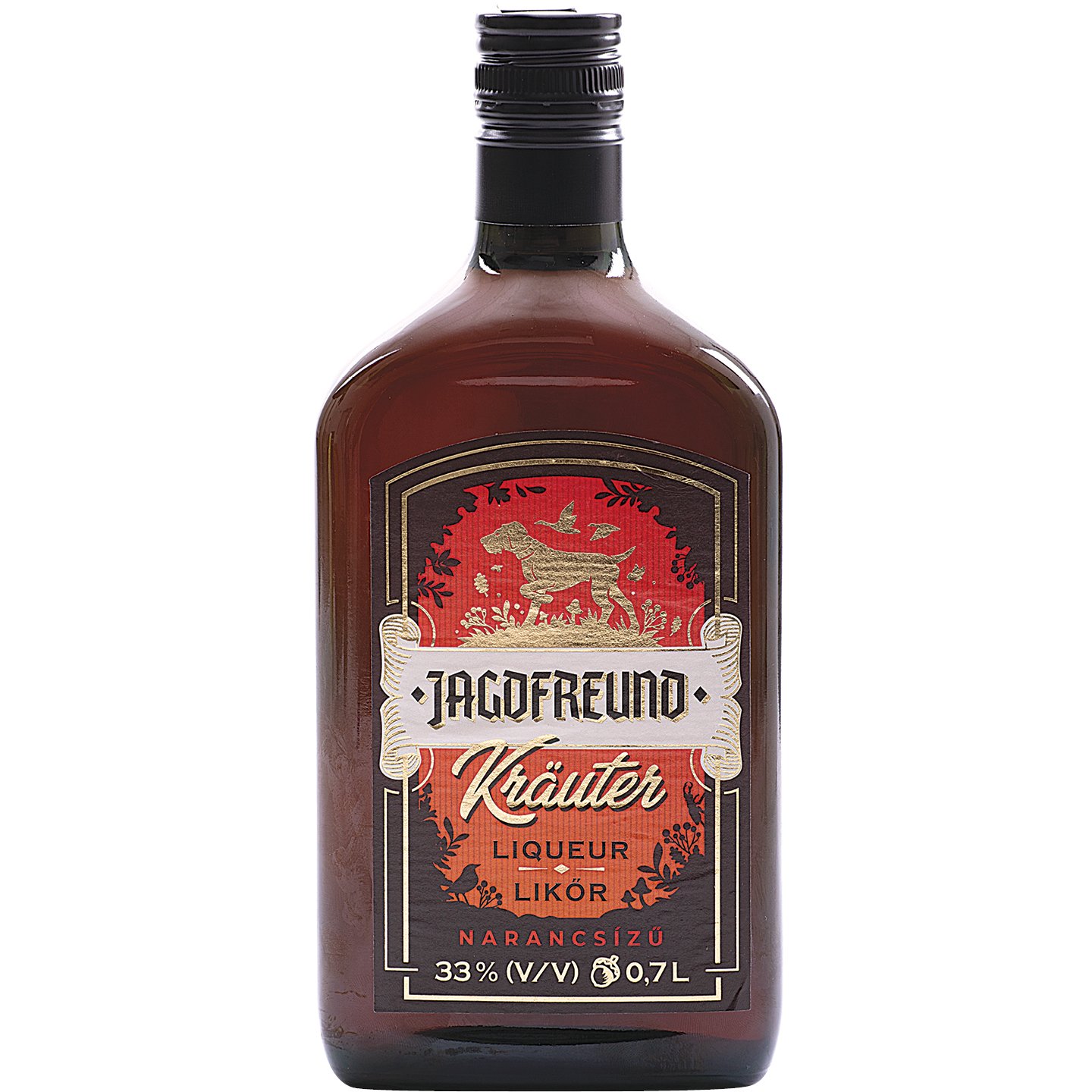 Jagdfreund Narancs ízű Keserűlikőr +50 Ft Betétdíj