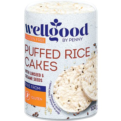 WELLGOOD PUFF.RIZS LEN-SZEZÁMM 100G termékképe