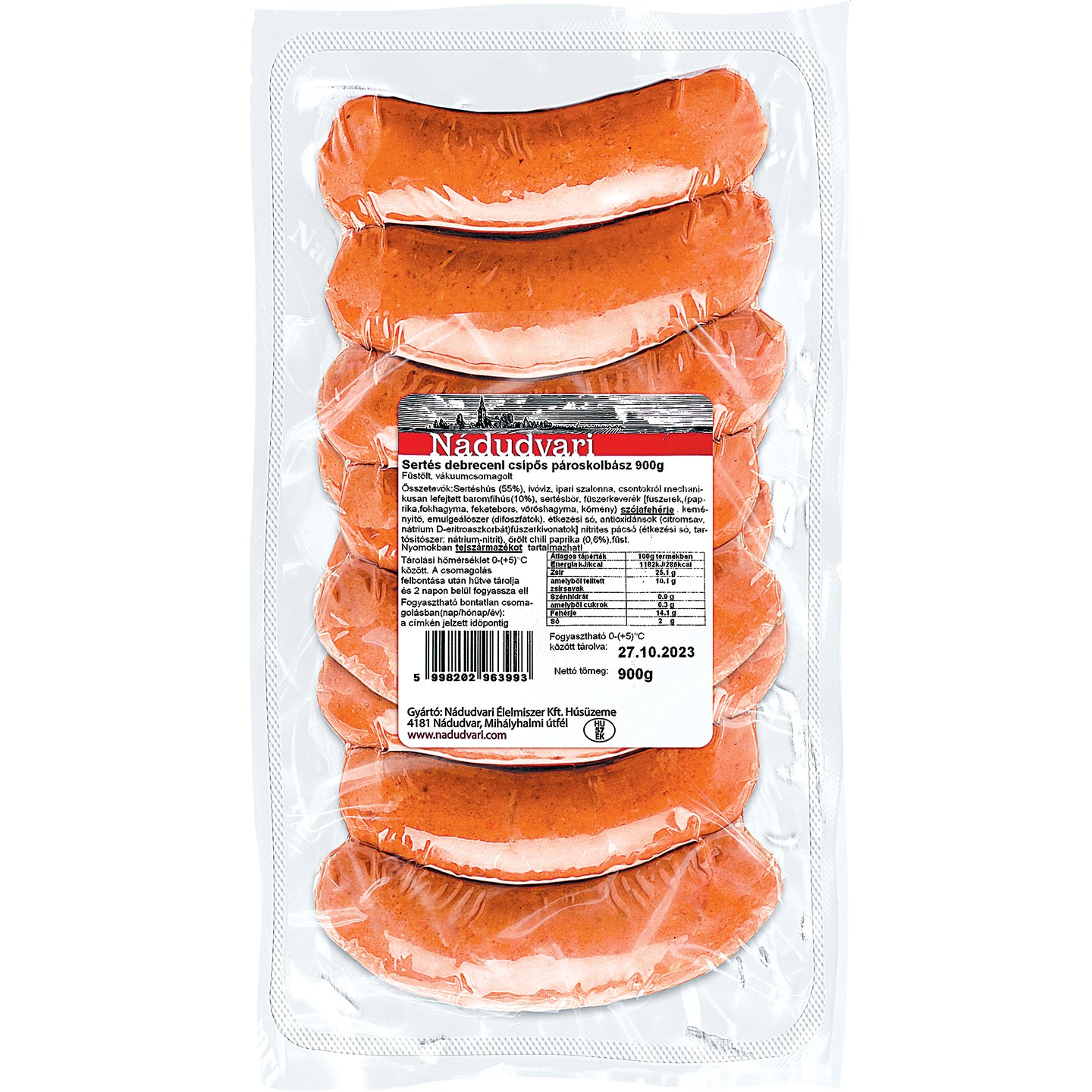 Nádudvari Csípős Sertés Debreceni Kolbász