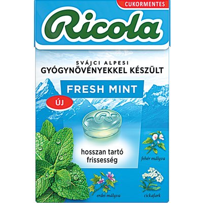 RICOLA FRESH MINT ÍZŰ CUKORKA termékképe