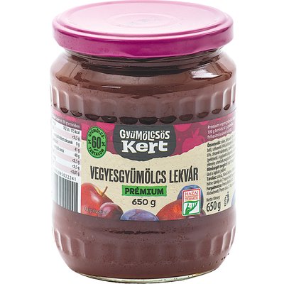 GYÜMÖLCSÖS KERT PRÉMIUM VEGYES GYÜMÖLCSÖS LEKVÁR termékképe