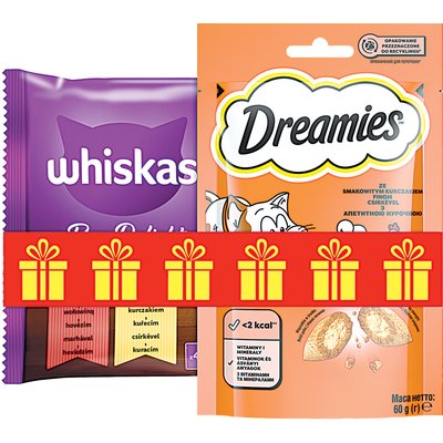WHISK.ALUT.4X85G+DREAMIES CSIR.60G termékképe
