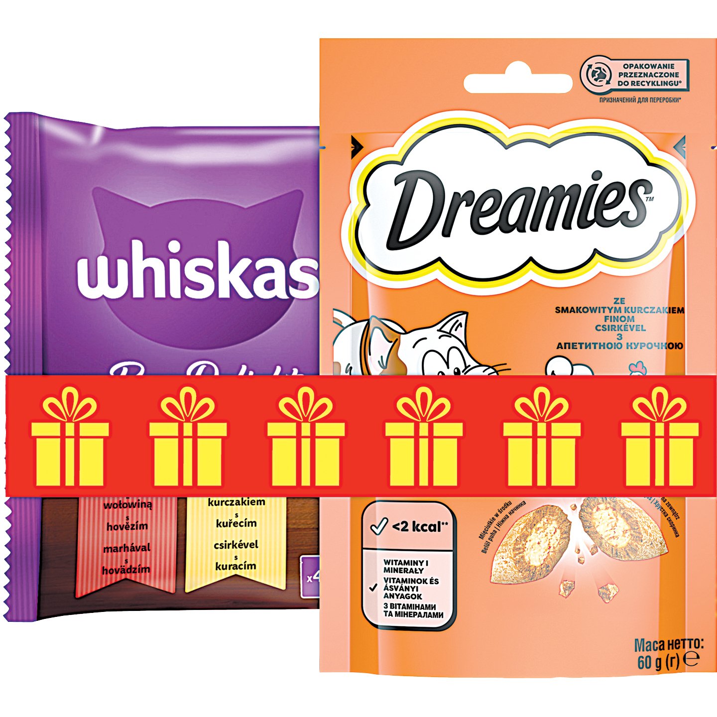 Whisk.alut.4x85g+dreamies Csir.60g