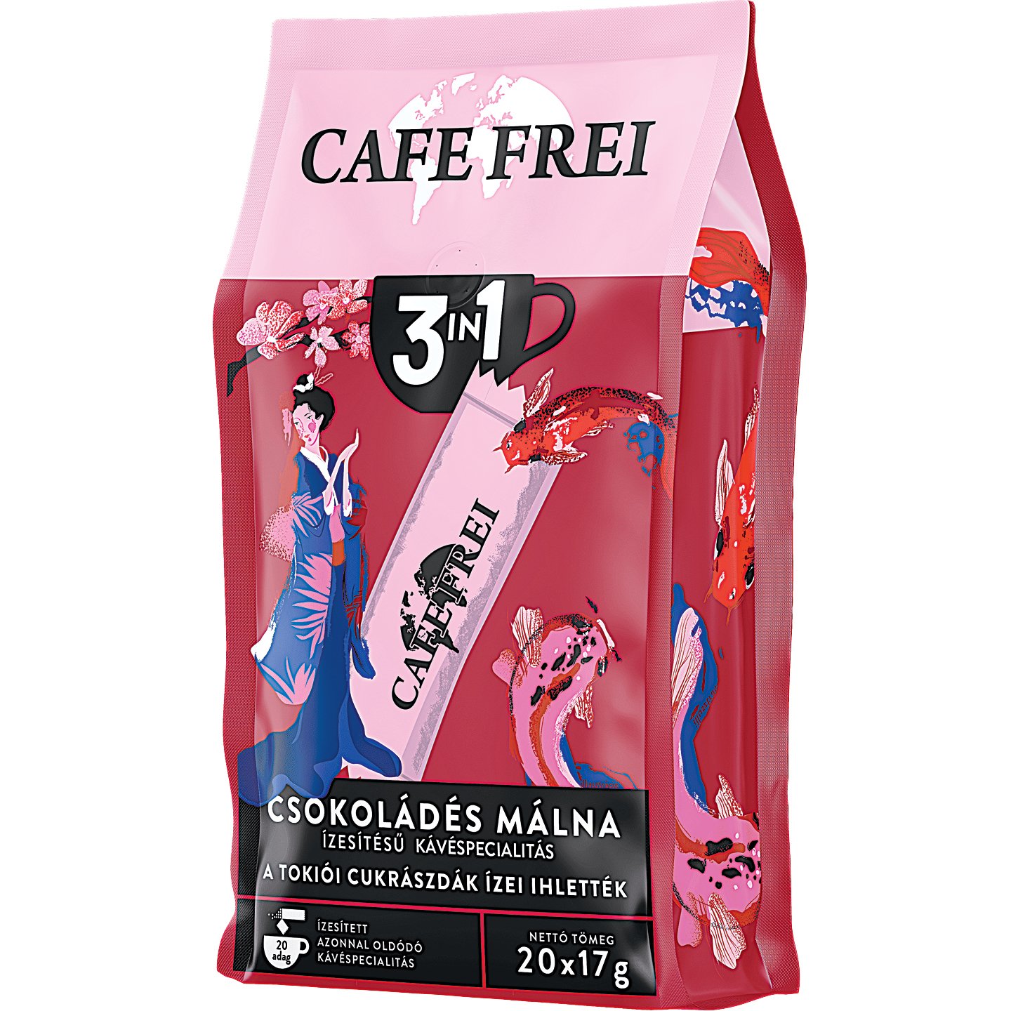 Cafe Frei 3in1 Tokió Csoki-málna ízű