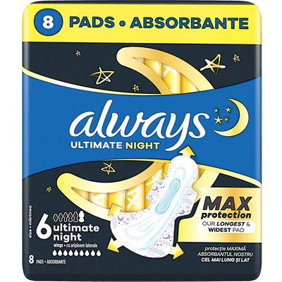 ALWAYS ULTIMATE NIGHT SIZE 6 8DB termékképe