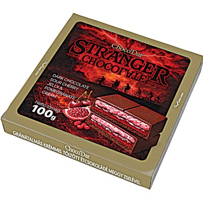 CHOCODAR MEGGY-GRÁNÁTALMA ÍZŰ ÉTCSOKOLÁDÉ termékképe