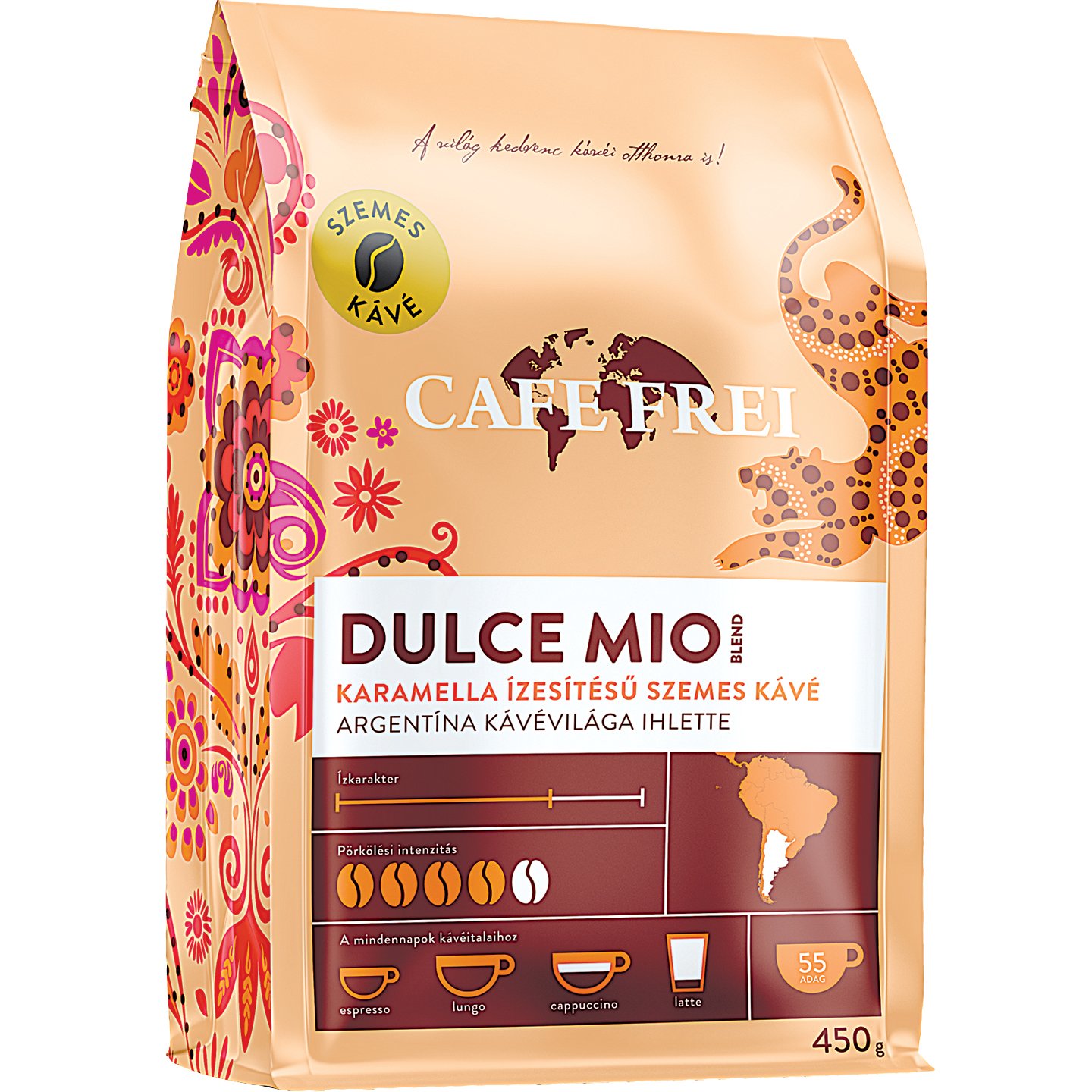 Cafe Frei Dulce Mio Karamella Szemes Kávé
