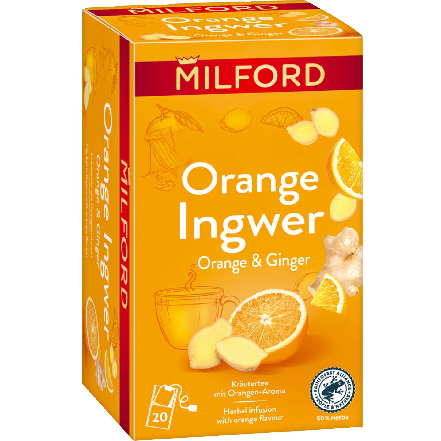 Milford Narancs-gyömbér ízű Tea