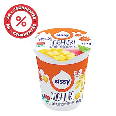 SISSY GYÜMÖLCS DARABOS JOGHURT, MANGÓS termékképe