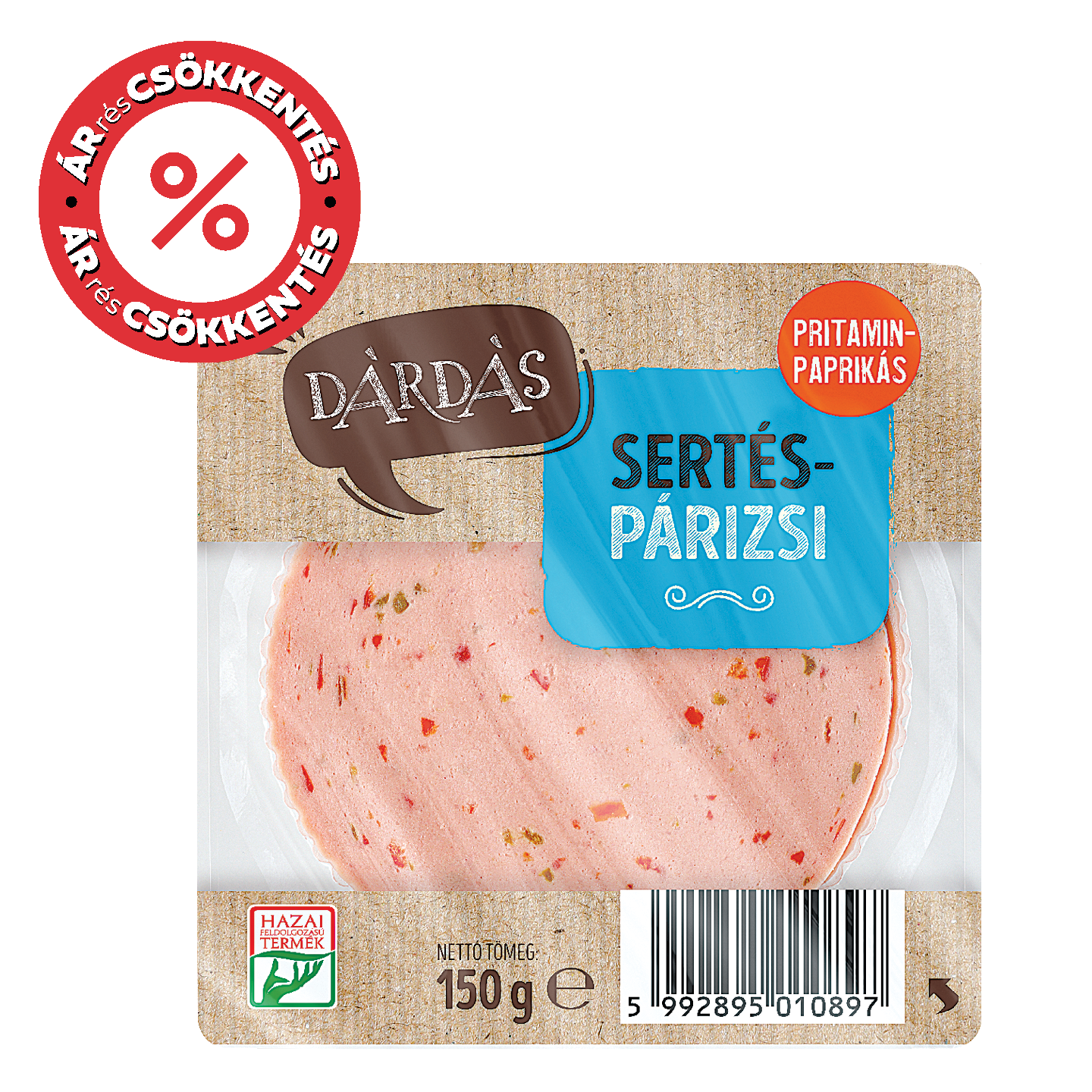 Dárdás Pritamin Paprikás Sertéspárizsi