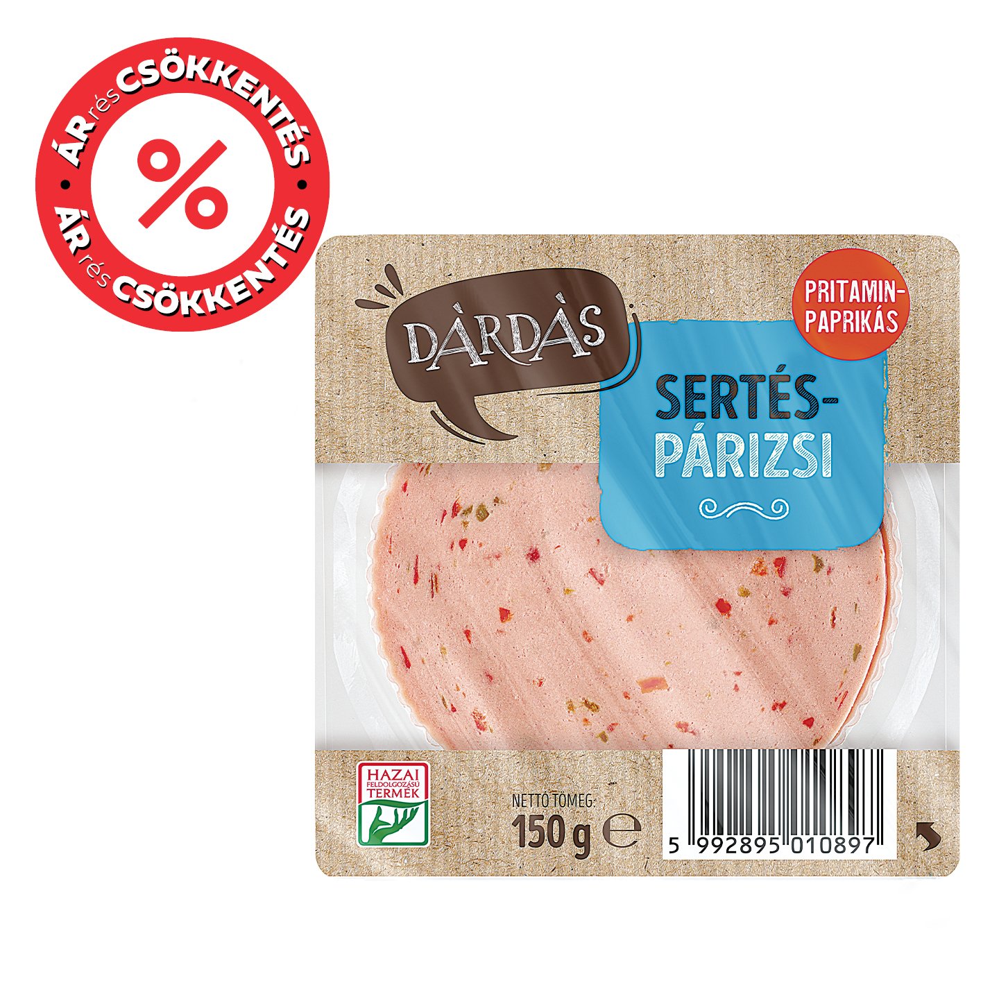 Dárdás Pritamin Paprikás Sertéspárizsi