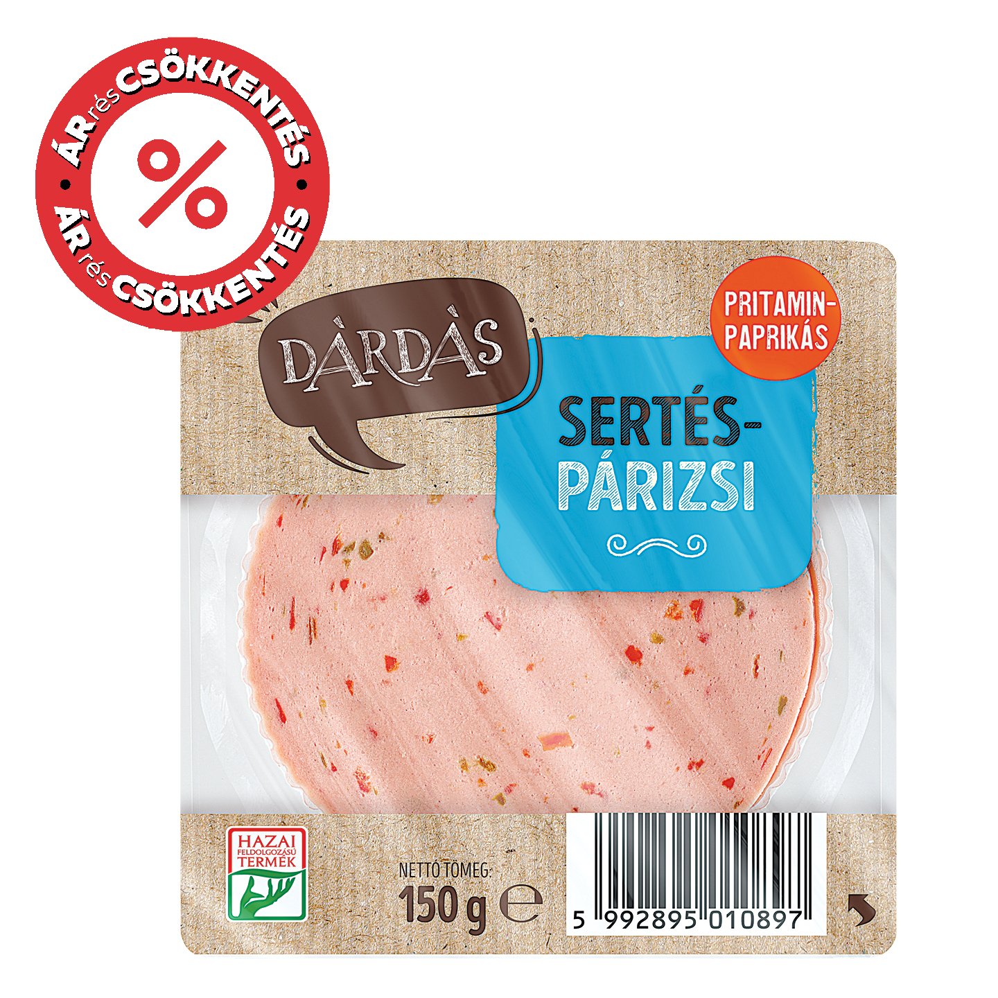 Dárdás Pritamin Paprikás Sertéspárizsi