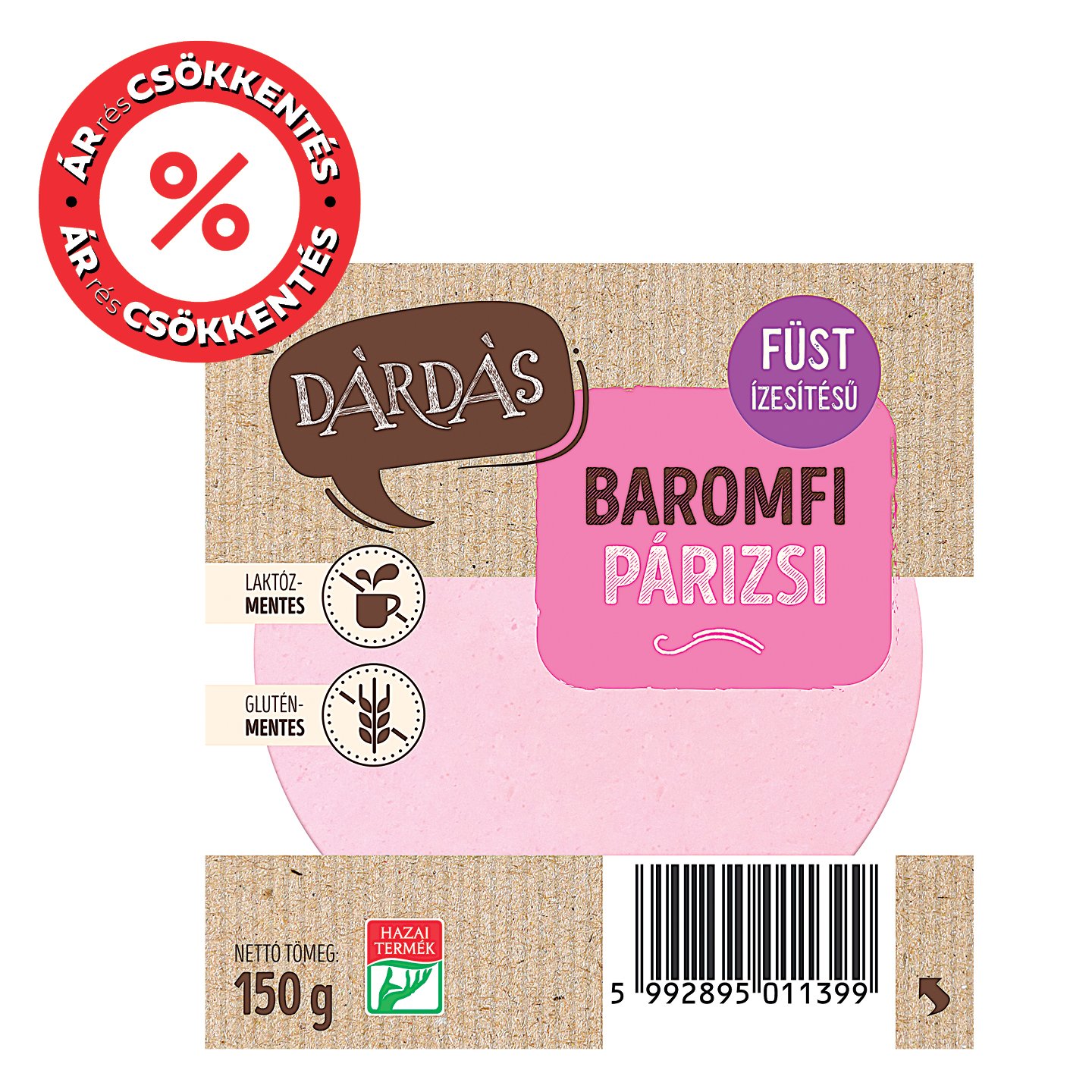 Dárdás Baromfi Füst ízesítésű Párizsi