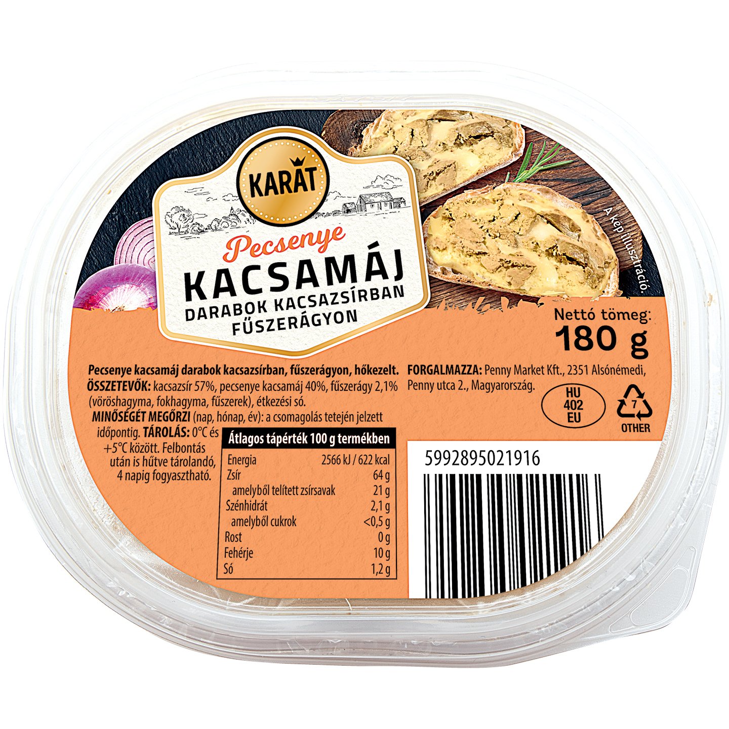 Karát Pecsenye Kacsamáj Zsírjában Fűszerágyon