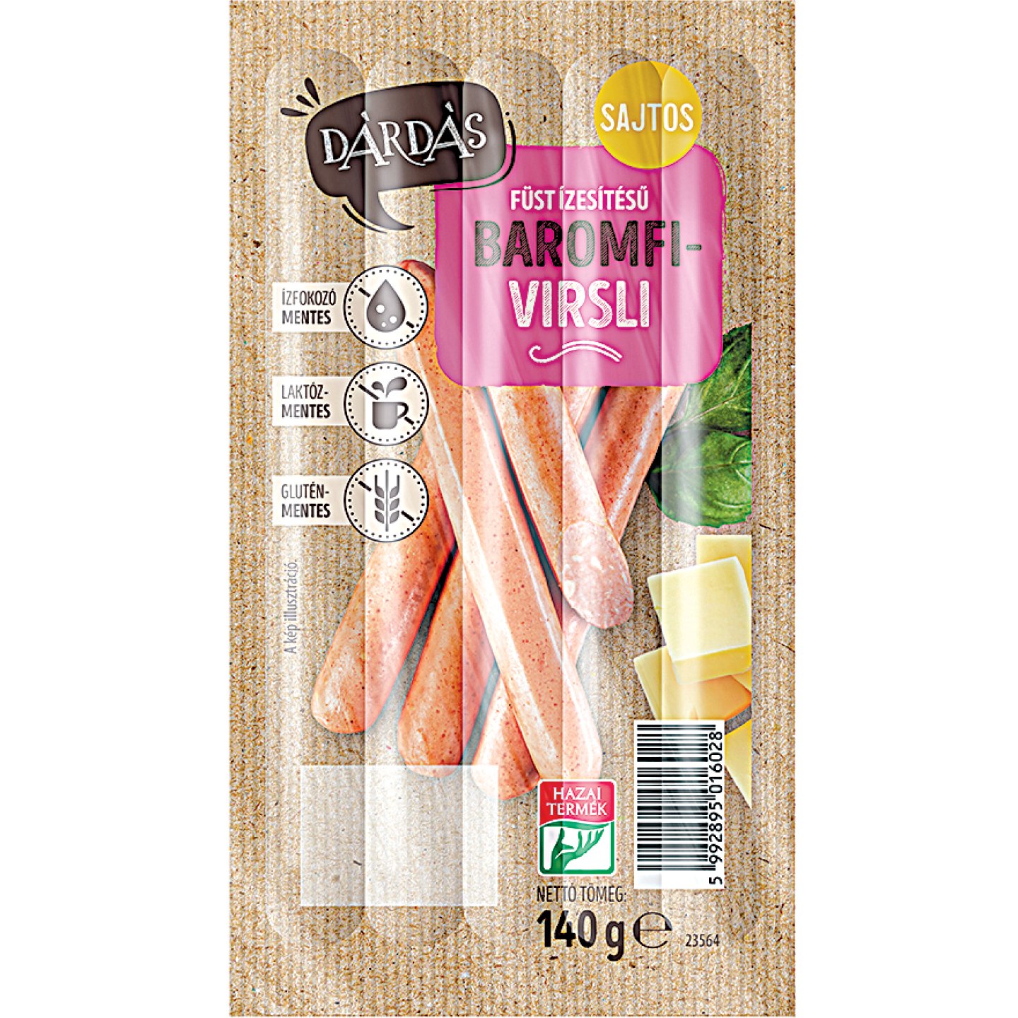 Dárdás Sajtos Baromfi Virsli
