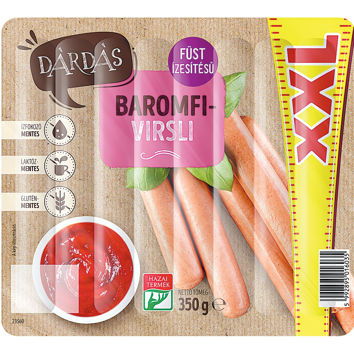 Dárdás Füstölt Baromfi Virsli Xxl