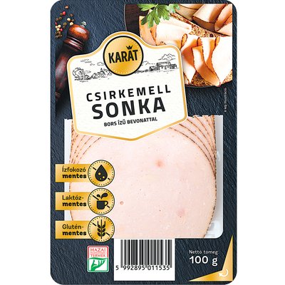 KARÁT CSIRKEMELL SONKA BORS ÍZŰ BEVONATTAL termékképe
