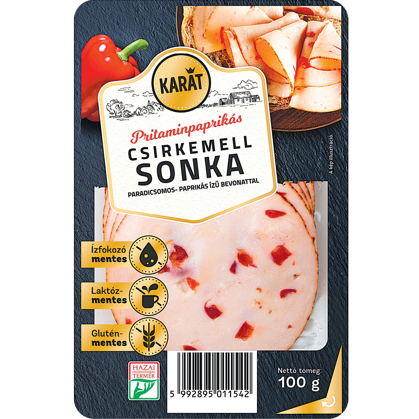 Karát Pritaminpaprikás Csirkemell Sonka