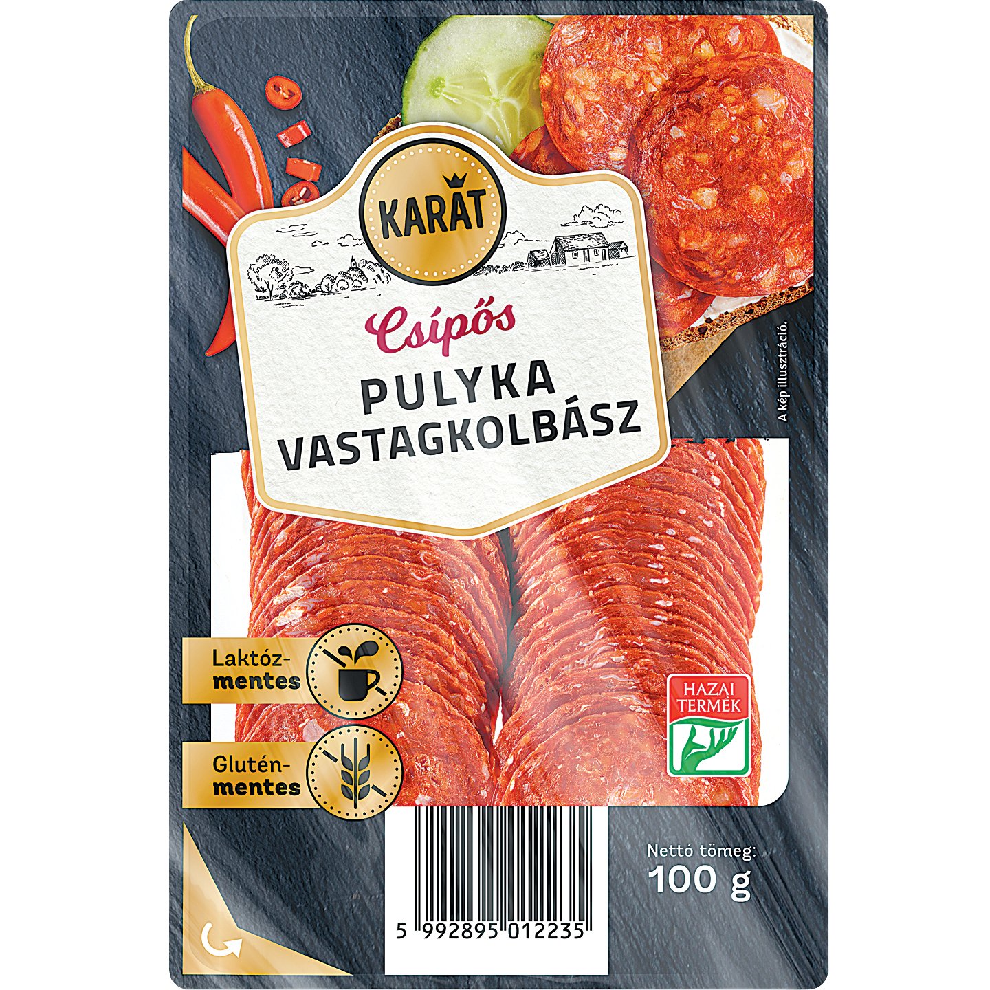 Karát Csípős Pulyka Vastagkolbász