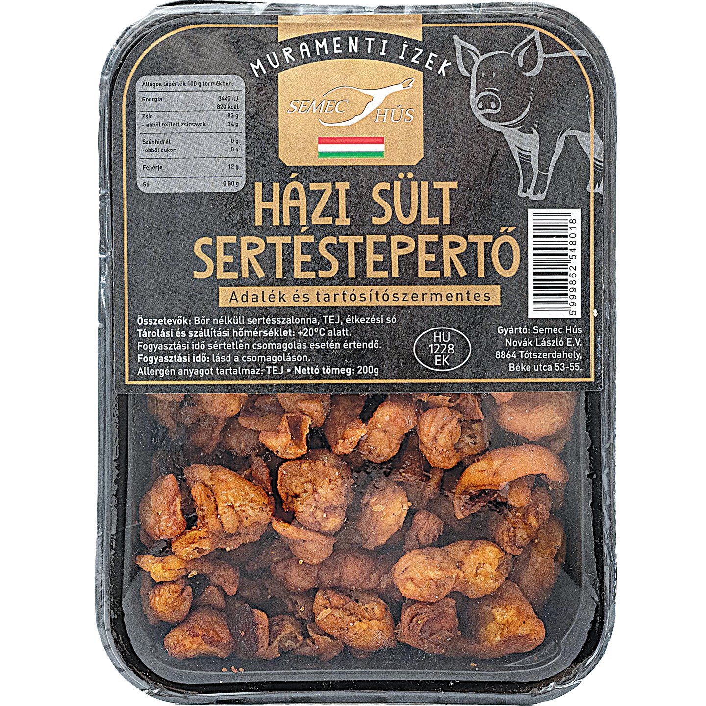 Házi Sült Natúr Sertéstepertő