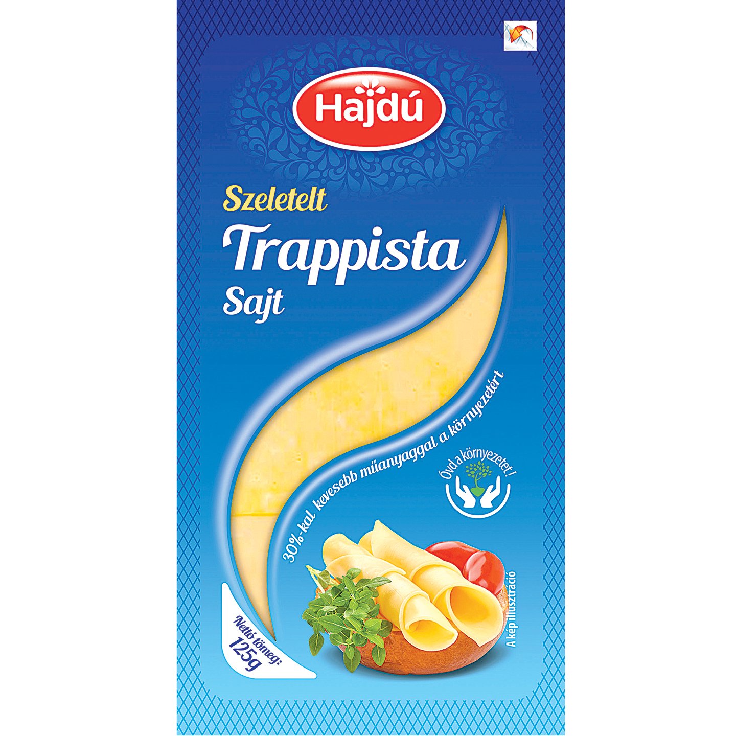 Hajdú Szeletelt Trappista Natúr Sajt