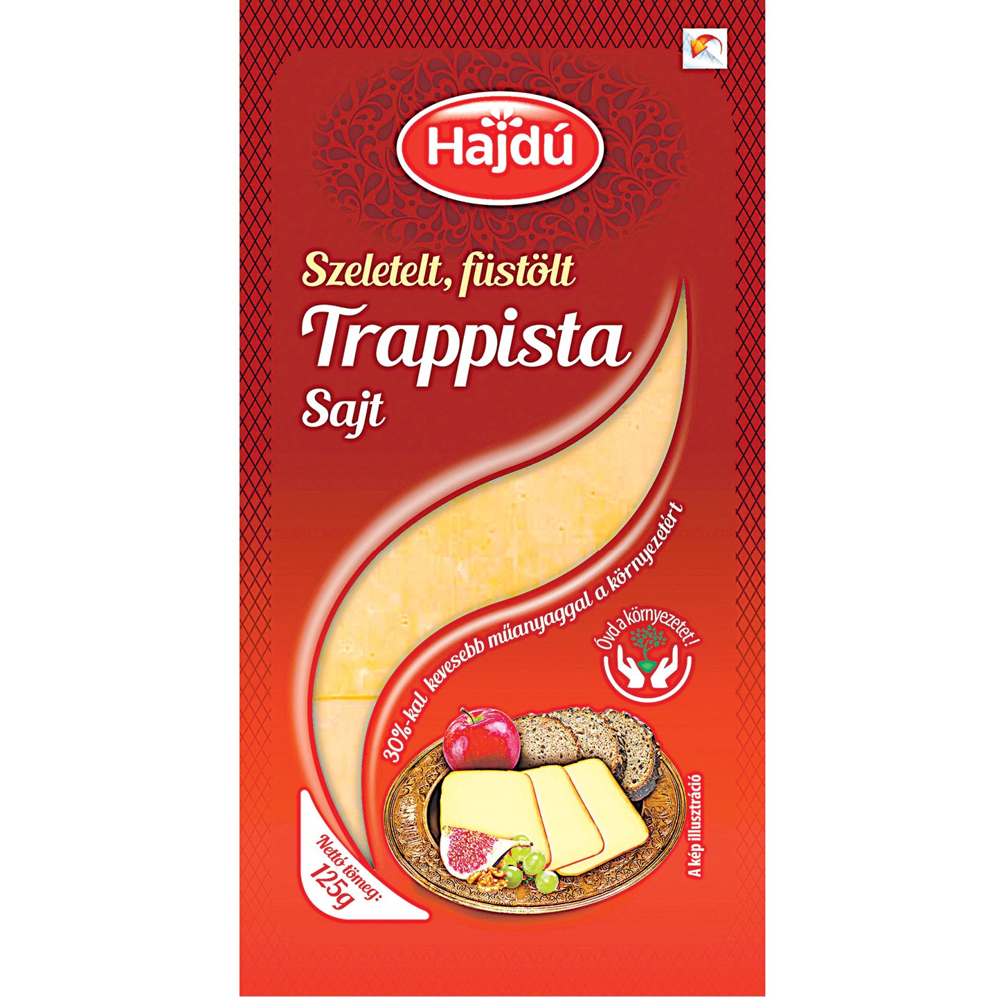 Hajdú Szeletelt Trappista Füstölt Sajt