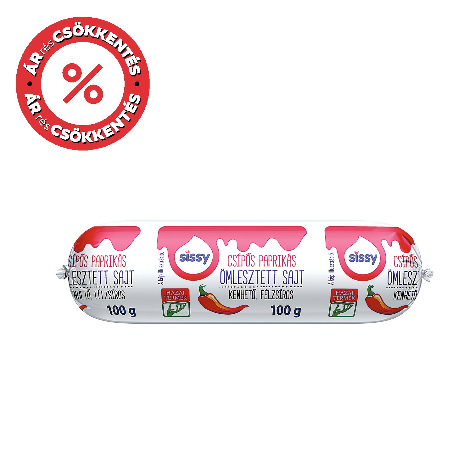 Sissy Csípős Paprikás ömlesztett Sajt