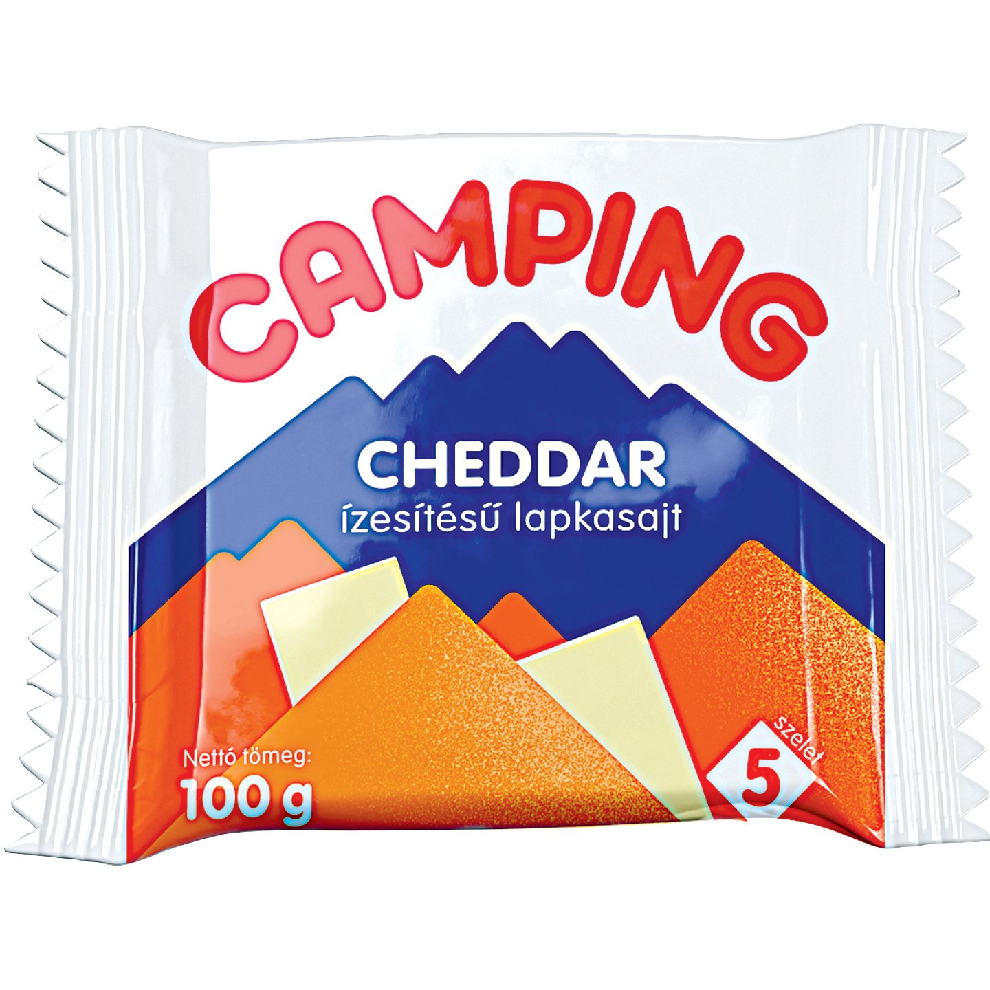 Camping Cheddar ízű Lapka Sajt