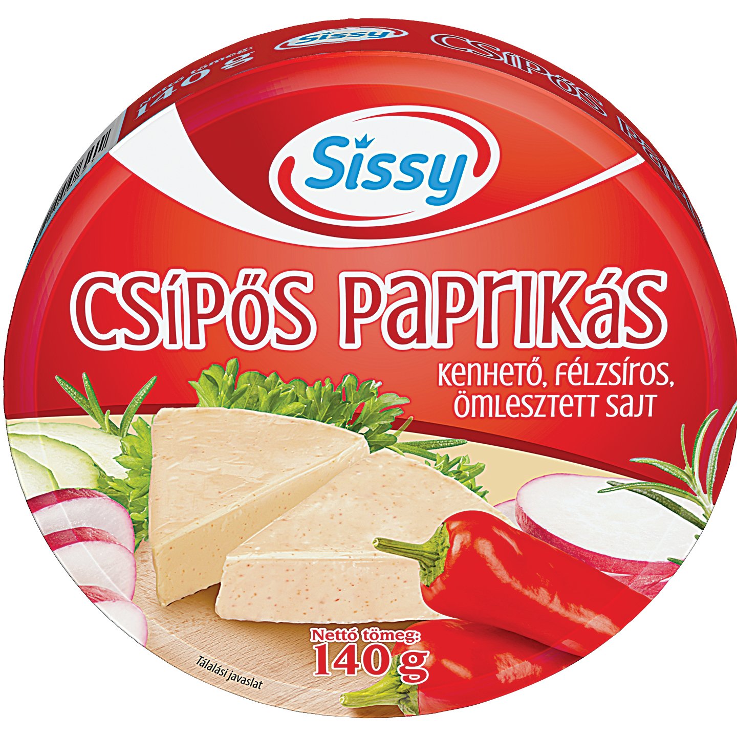 Sissy Csípős Paprikás ízű Kördobozos Sajt
