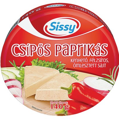 SISSY CSÍPŐS PAPRIKÁS ÍZŰ KÖRDOBOZOS SAJT termékképe