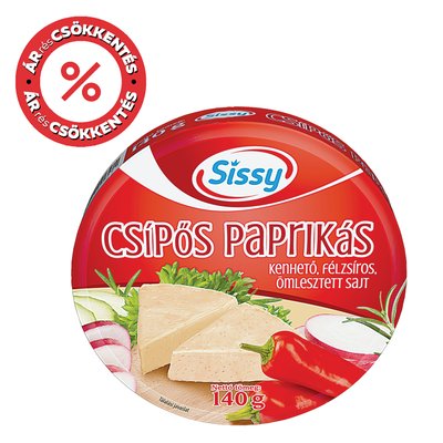SISSY CSÍPŐS PAPRIKÁS ÍZŰ KÖRDOBOZOS SAJT termékképe