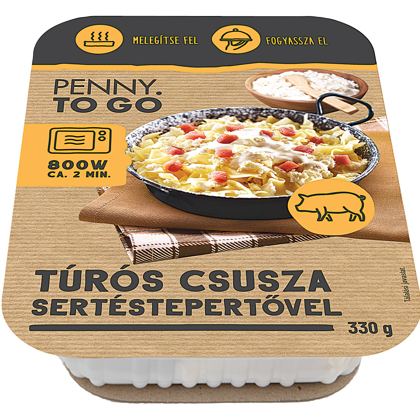 Penny To Go Túrós Csusza Sertéstepertővel