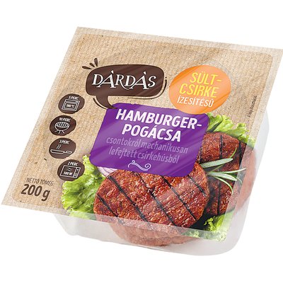 DÁRDÁS MARHA HAMBURGERPOGÁCSA SÜLTCSIRKE ÍZESÍTÉSŰ termékképe