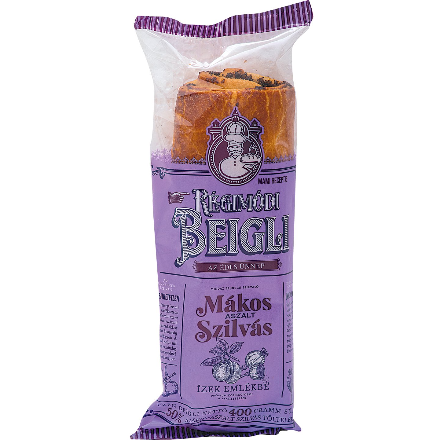 Mákos-aszalt Szilvás Gyümölcsös Beigli