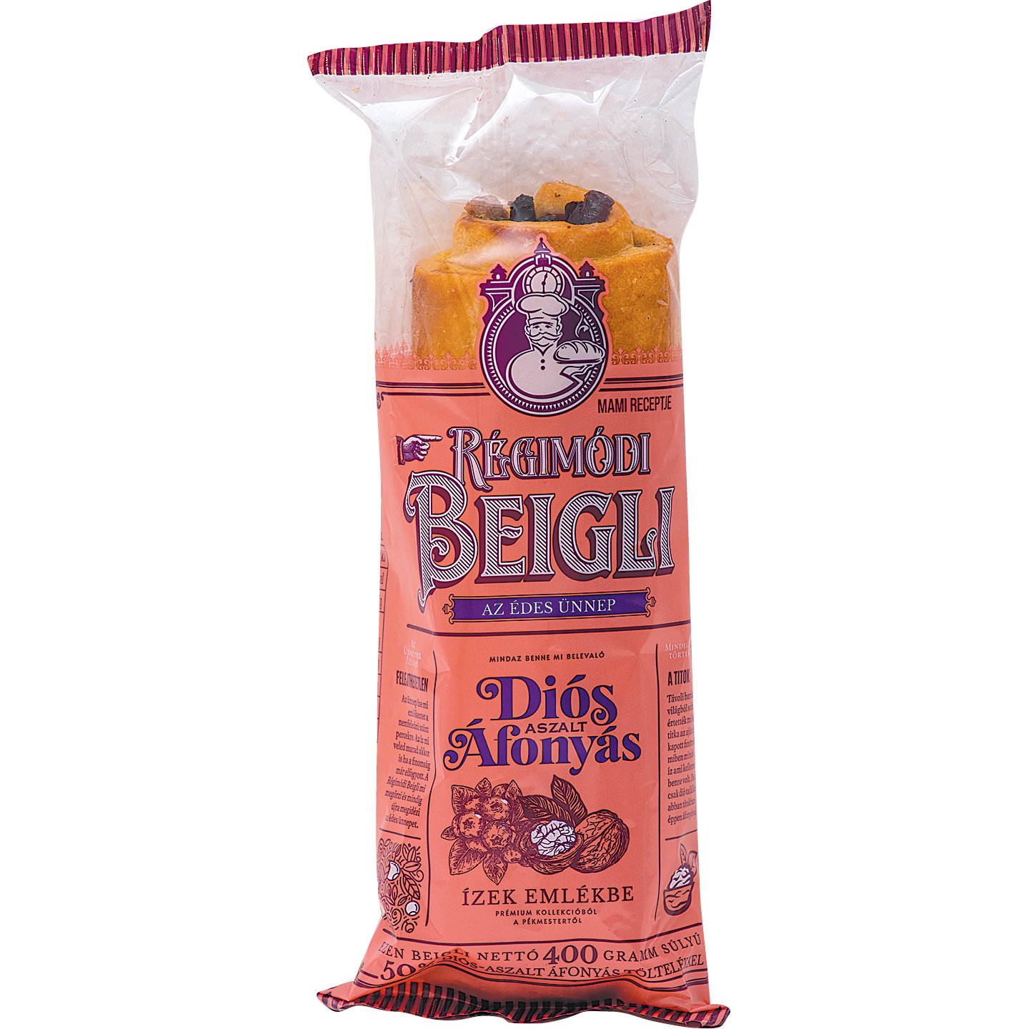 Diós-aszalt áfonyás Gyümölcsös Beigli