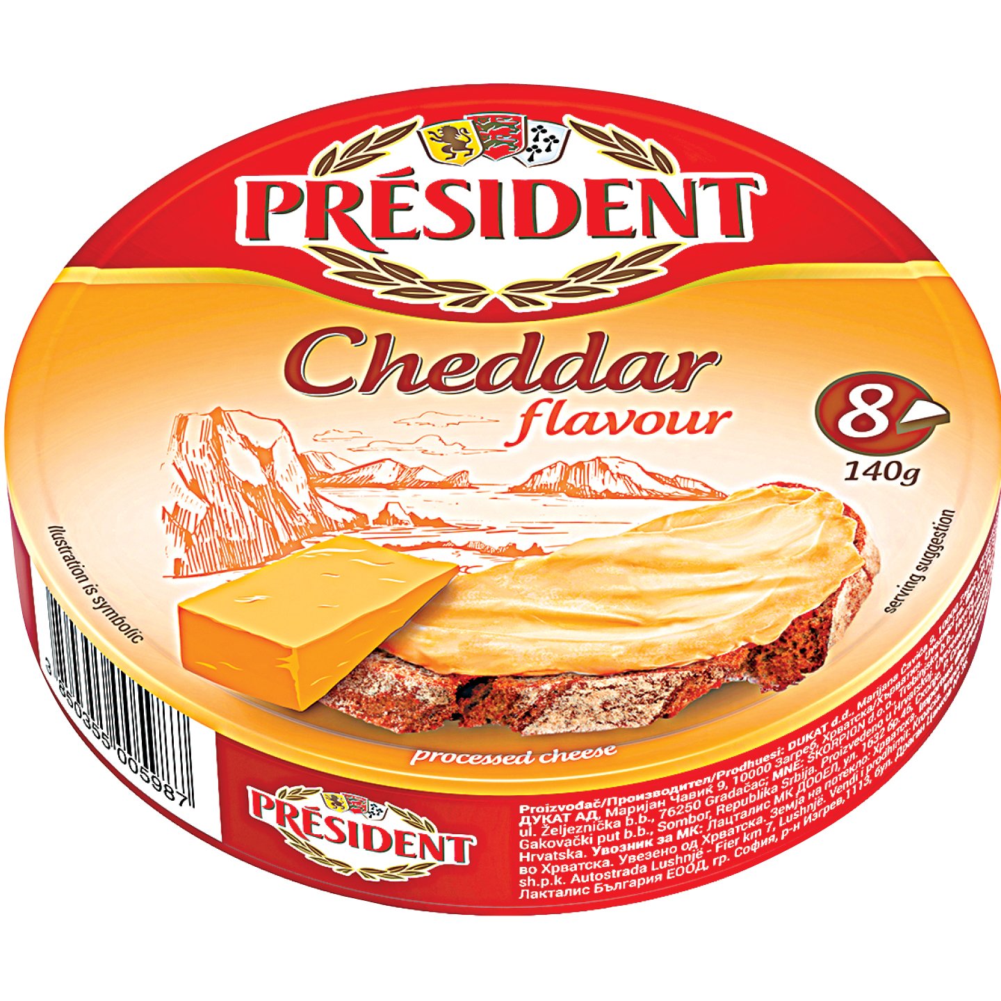 Président Kördobozos Cheddar Sajt