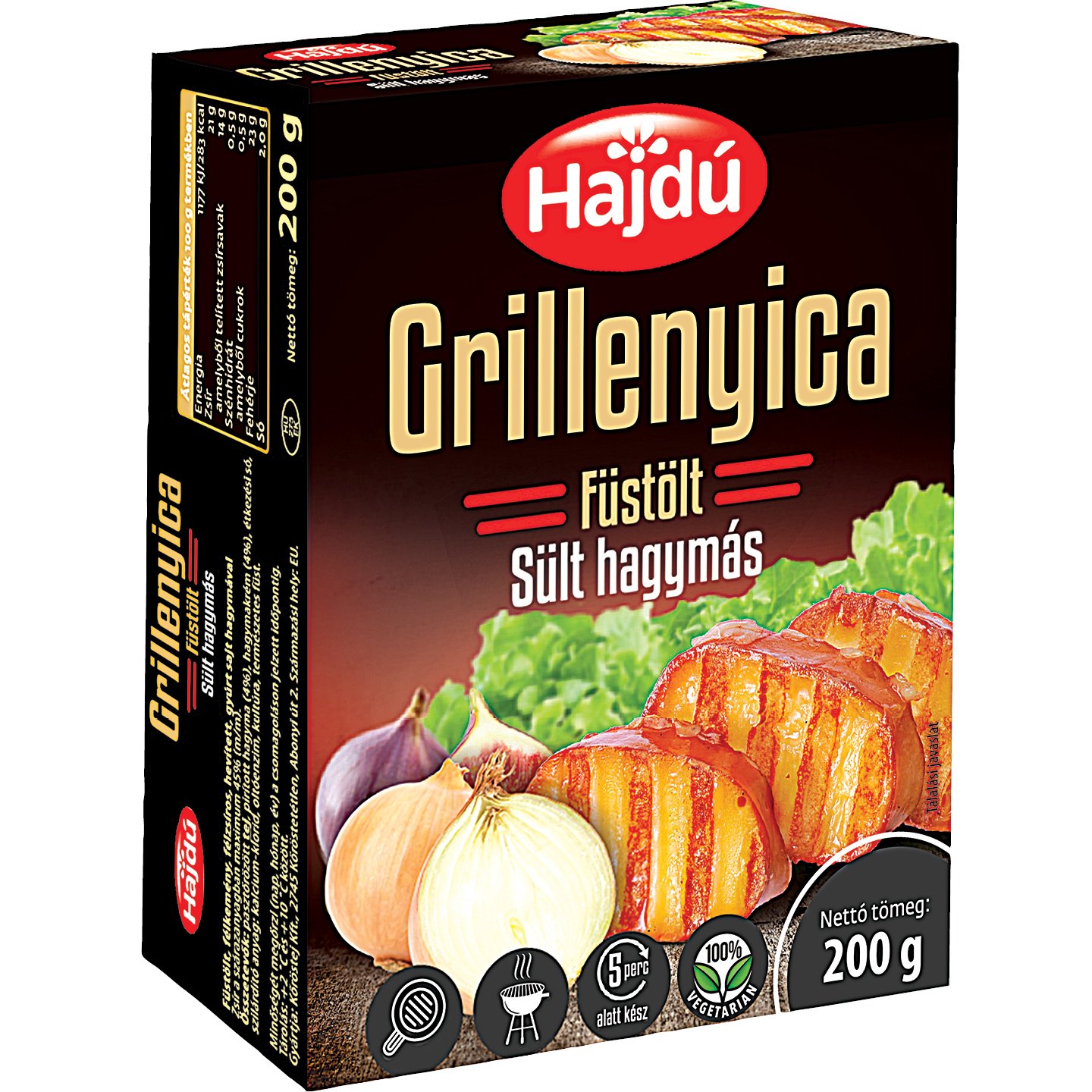 Hajdú Grillenyica Füstölt Sülthagymás Grill Sajt