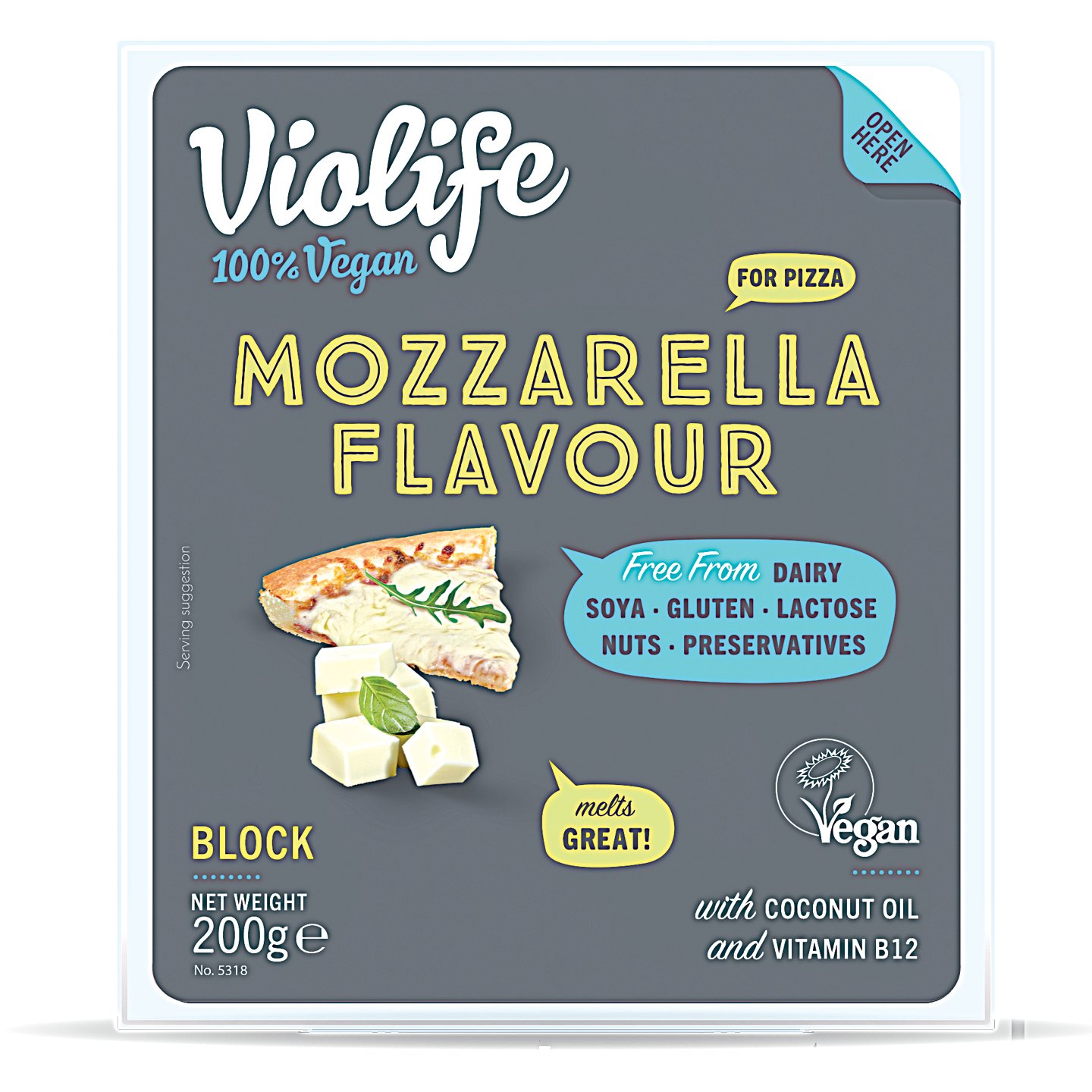 Violife Mozzarella ízesítésű Tömb
